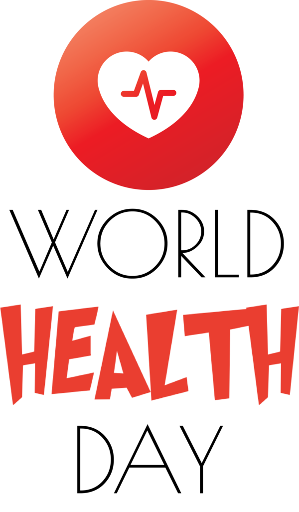Transparent World Health Day Logo Line Sign for Health Day for World Health Day
