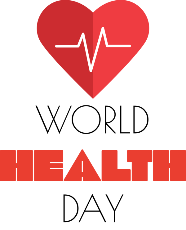 Transparent World Health Day Logo Line Valentine's Day for Health Day for World Health Day