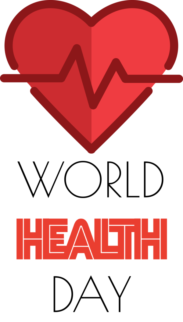 Transparent World Health Day Logo Line Valentine's Day for Health Day for World Health Day