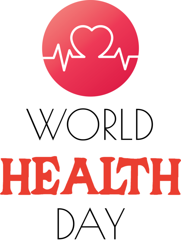 Transparent World Health Day Logo Sign Font for Health Day for World Health Day
