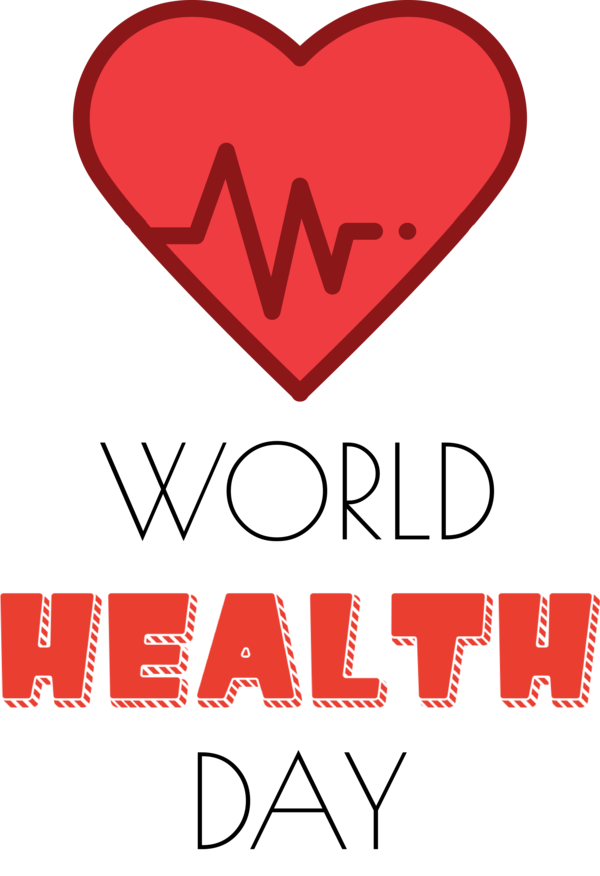 Transparent World Health Day Logo Valentine's Day Line for Health Day for World Health Day