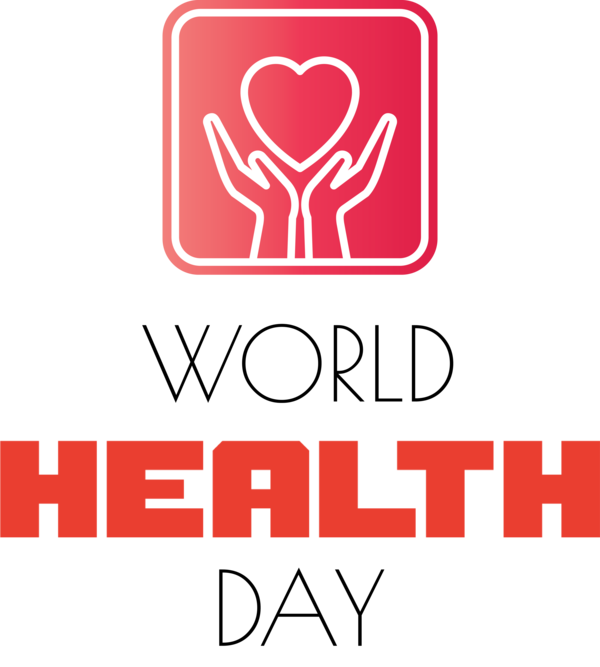 Transparent World Health Day Logo Font Signage for Health Day for World Health Day