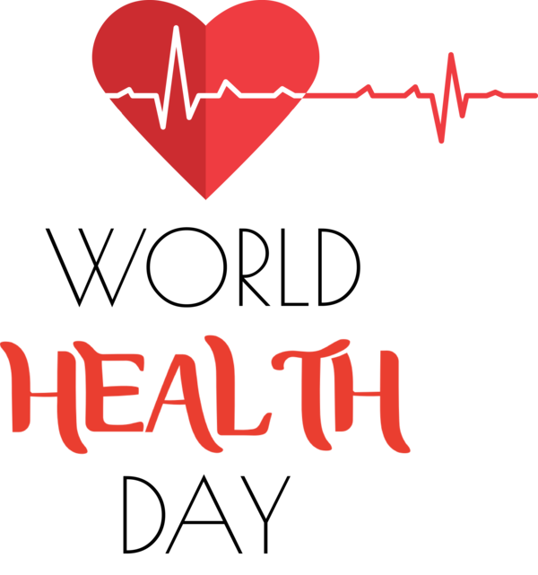 Transparent World Health Day Logo Line Valentine's Day for Health Day for World Health Day