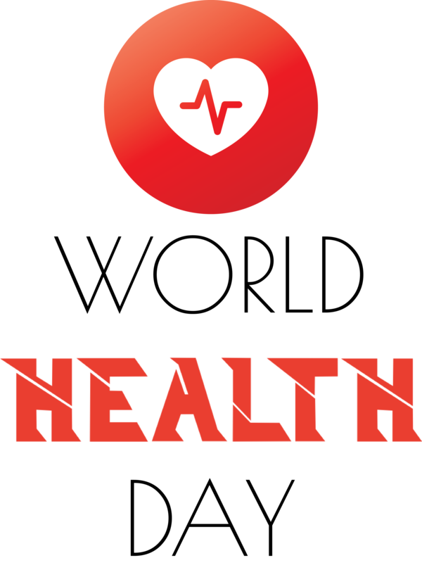 Transparent World Health Day Logo Sticker Text for Health Day for World Health Day