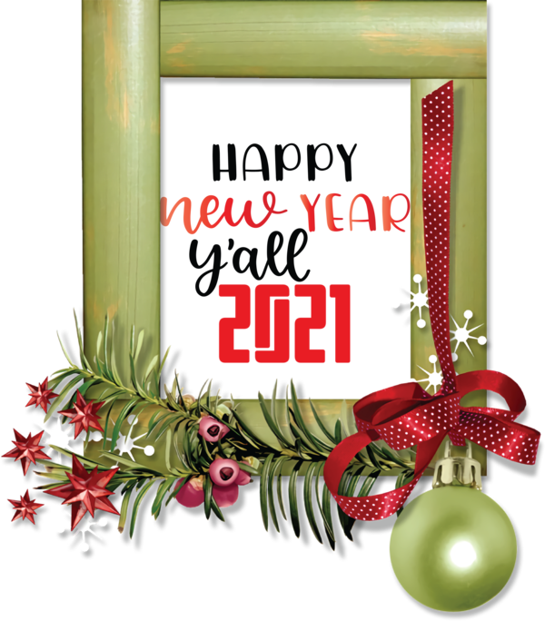 Transparent New Year Christmas Day Christmas decoration Christmas ornament for Happy New Year 2021 for New Year
