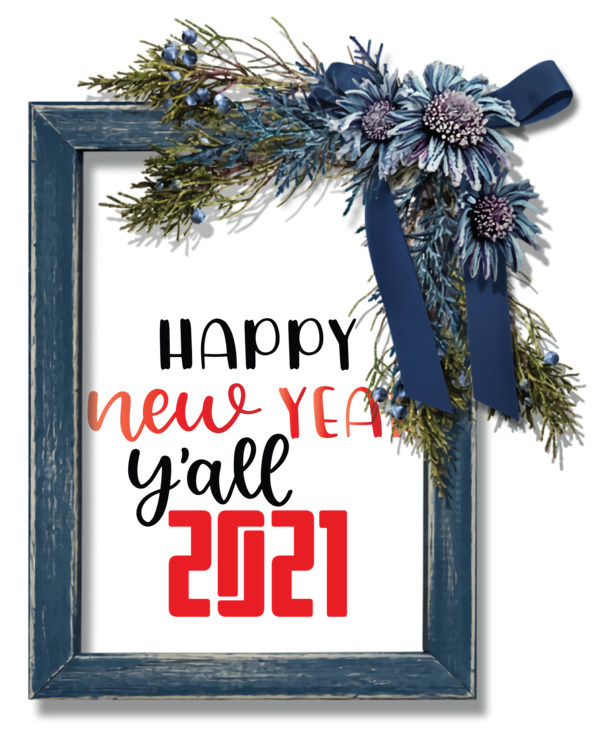 Transparent New Year Picture frame HOLIDAY ORNAMENT Christmas Ornament M for Happy New Year 2021 for New Year