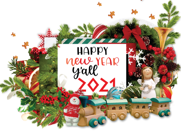 Transparent New Year Picture frame  Christmas Day for Happy New Year 2021 for New Year