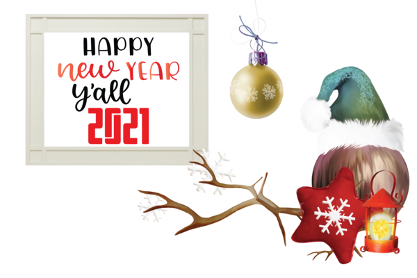 Transparent New Year Christmas Day Christmas ornament Santa Claus for Happy New Year 2021 for New Year