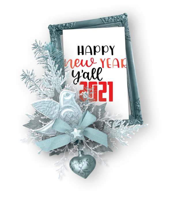 Transparent New Year Christmas Day Picture frame Scrapbooking for Happy New Year 2021 for New Year