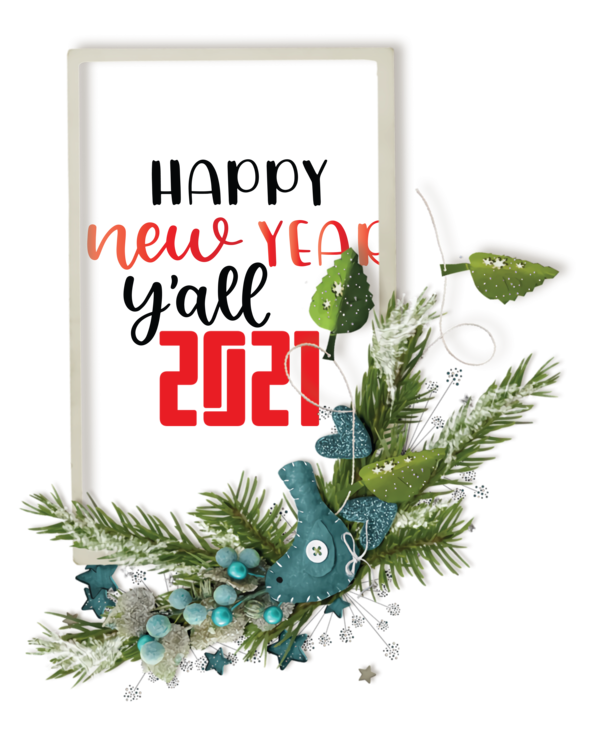Transparent New Year Fir Christmas Day Christmas tree for Happy New Year 2021 for New Year
