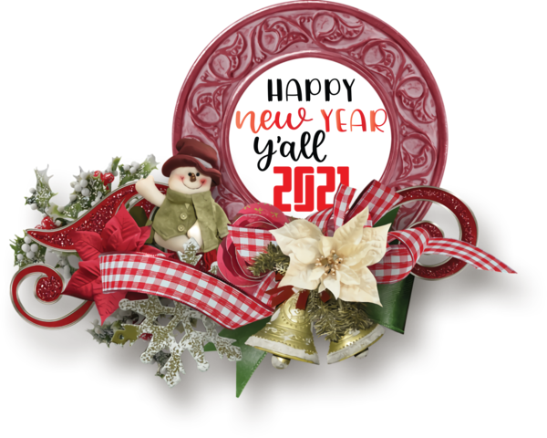 Transparent New Year Christmas Day Christmas decoration Gift for Happy New Year 2021 for New Year