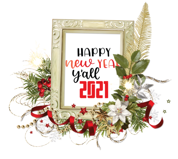 Transparent New Year Christmas Day Picture frame Christmas Picture Frames for Happy New Year 2021 for New Year