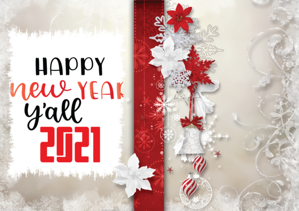 Transparent New Year Christmas Day Christmas decoration New Year for Happy New Year 2021 for New Year