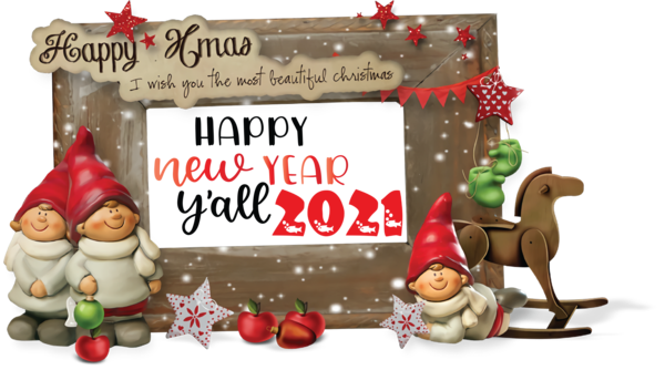 Transparent New Year Christmas Day Christmas ornament New Year for Happy New Year 2021 for New Year