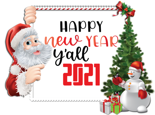 Transparent New Year Christmas Day Christmas ornament Santa Claus for Happy New Year 2021 for New Year