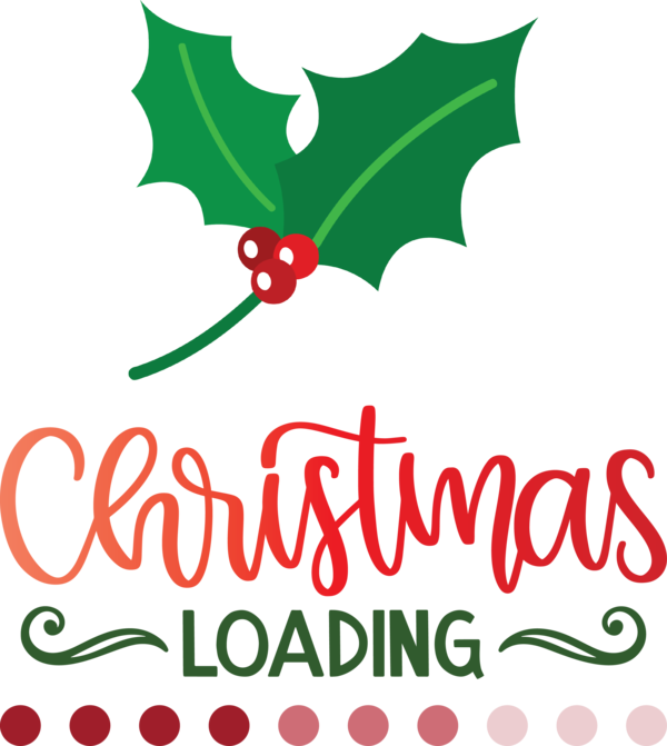 Transparent Christmas Holly Logo Leaf for Christmas Loading for Christmas
