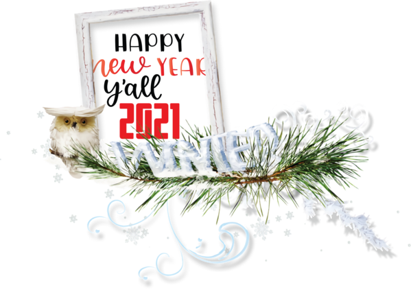 Transparent New Year Christmas ornament Christmas Day Christmas tree for Happy New Year 2021 for New Year