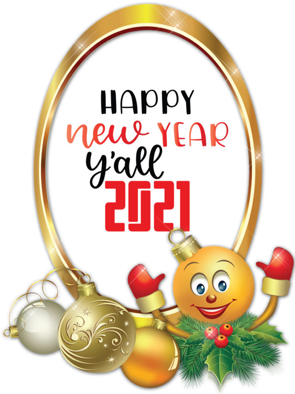 Transparent New Year Photographic film Picture frame Film frame for Happy New Year 2021 for New Year