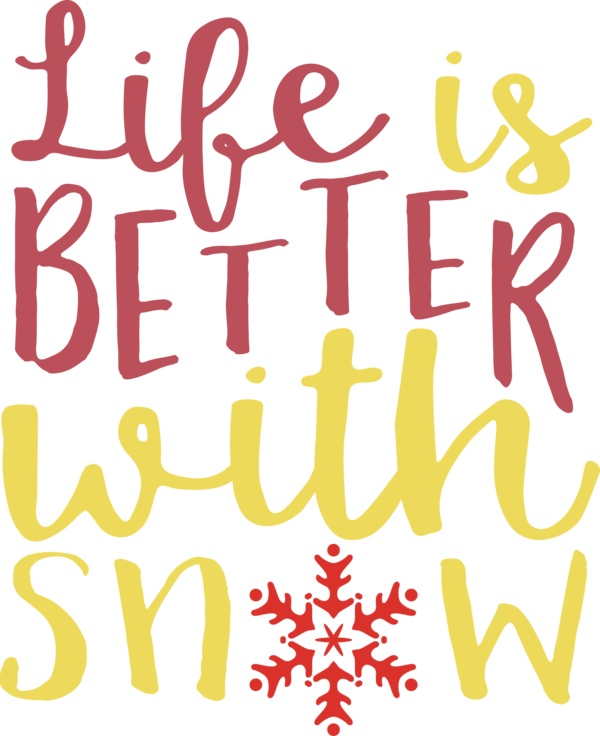 Transparent Christmas Design Calligraphy Yellow for Snowflake for Christmas