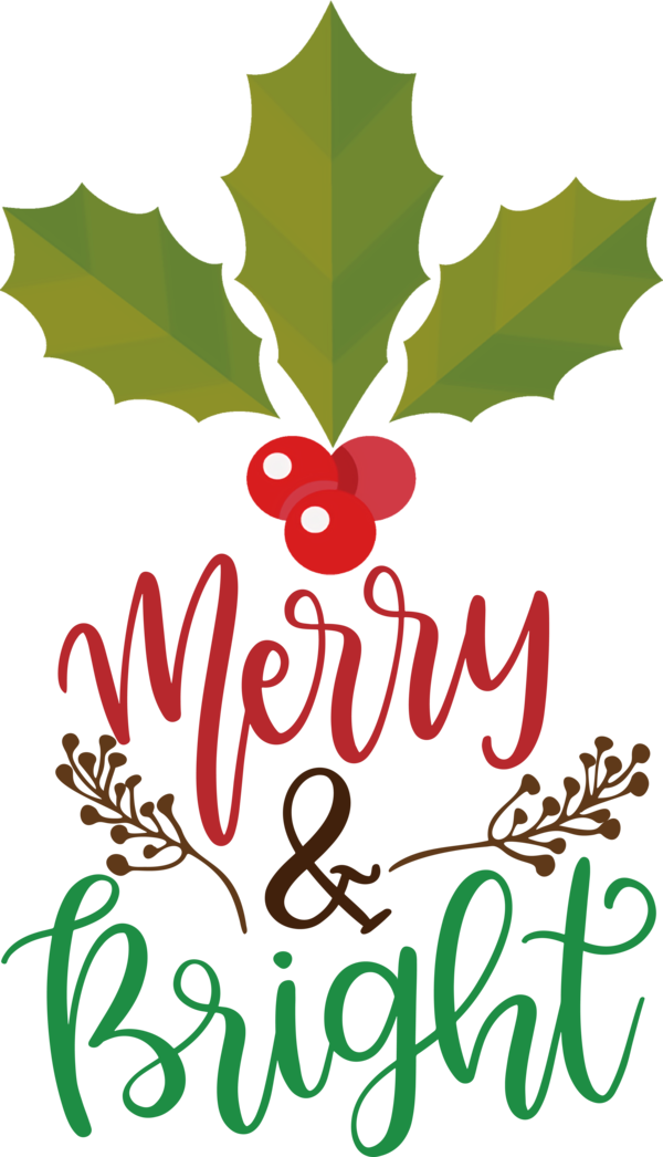 Transparent Christmas Floral design Leaf Logo for Merry Christmas for Christmas