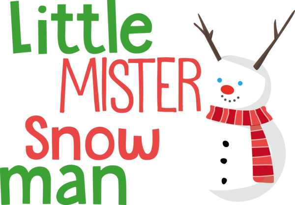 Transparent Christmas Text Christmas Day Line for Snowman for Christmas