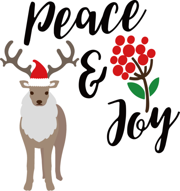 Transparent Christmas Icon Peace symbols Rudolph for Be Jolly for Christmas