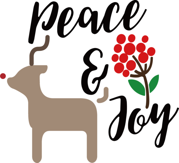 Transparent Christmas Reindeer Deer Logo for Be Jolly for Christmas