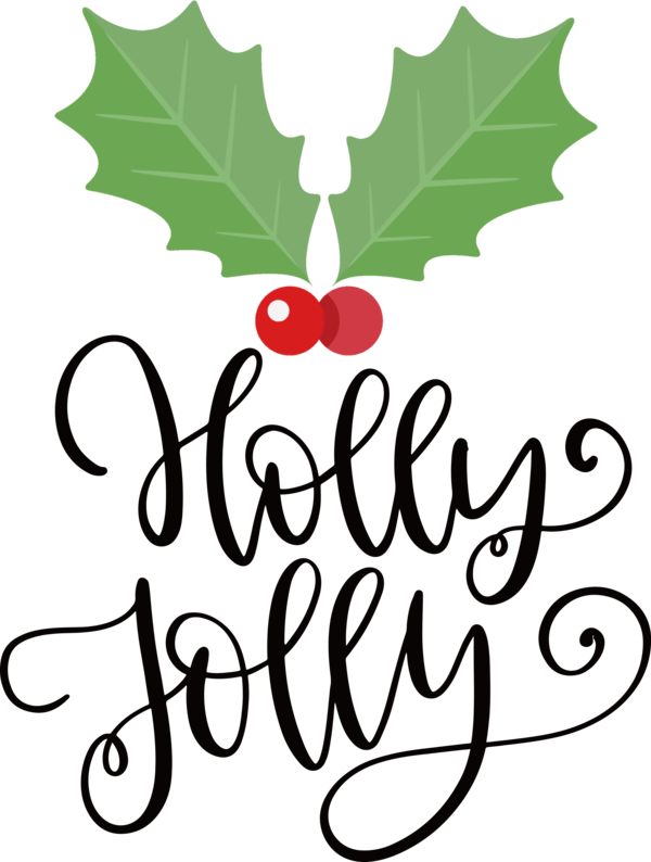 Transparent Christmas Leaf Grape Text for Be Jolly for Christmas