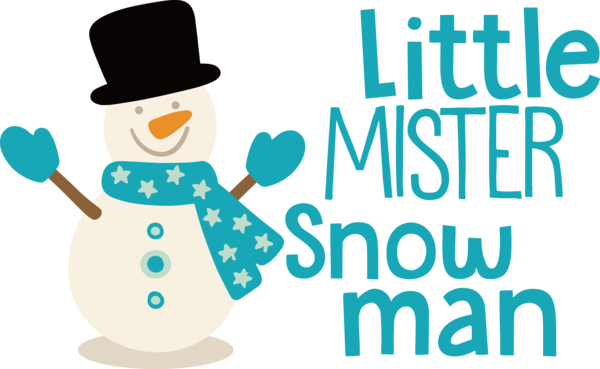 Transparent Christmas Logo Text Meter for Snowman for Christmas