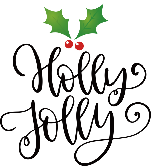 Transparent Christmas Calligraphy Logo Design for Be Jolly for Christmas