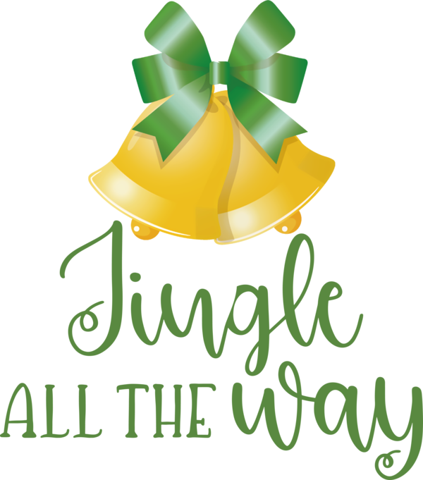 Transparent Christmas Logo Text Green for Jingle Bells for Christmas