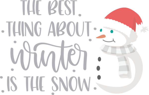 Transparent Christmas Christmas Day Snowman Logo for Hello Winter for Christmas
