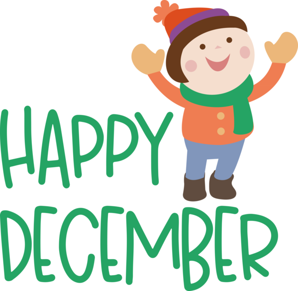 Transparent Christmas Cartoon Logo Smile for Hello December for Christmas