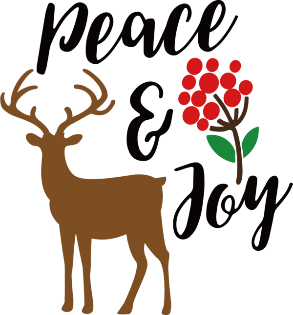 Transparent Christmas Rudolph Icon Peace symbols for Be Jolly for Christmas