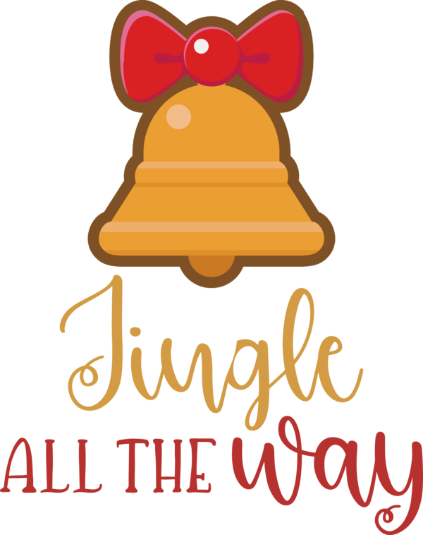 Transparent Christmas Logo Cartoon Line for Jingle Bells for Christmas