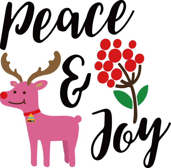 Transparent Christmas Rudolph Peace symbols Transparency for Be Jolly for Christmas