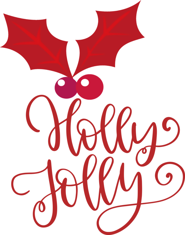 Transparent Christmas Flower Design Logo for Be Jolly for Christmas