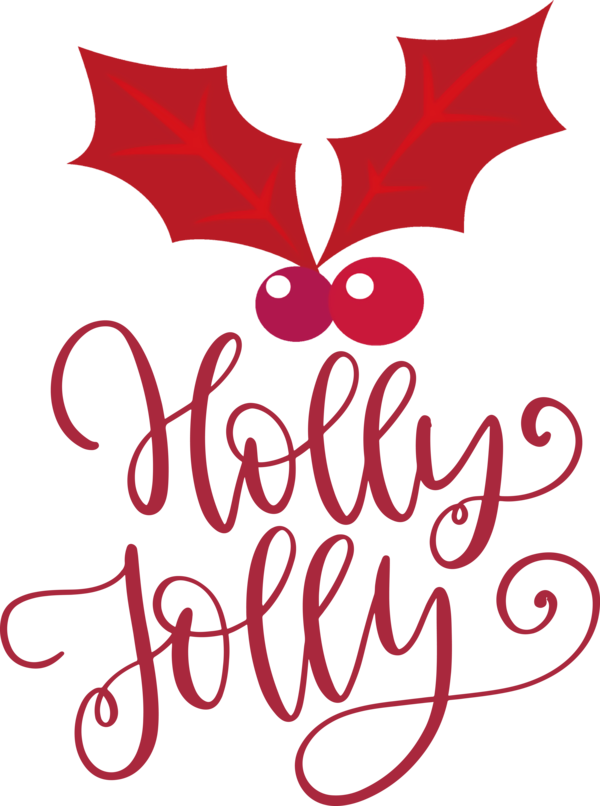 Transparent Christmas Logo Design Flower for Be Jolly for Christmas