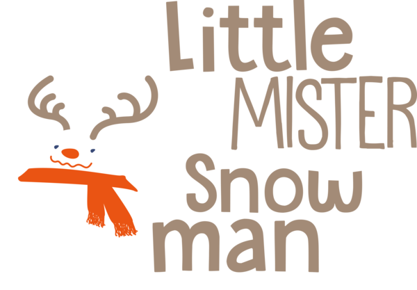 Transparent Christmas Reindeer Deer Logo for Snowman for Christmas