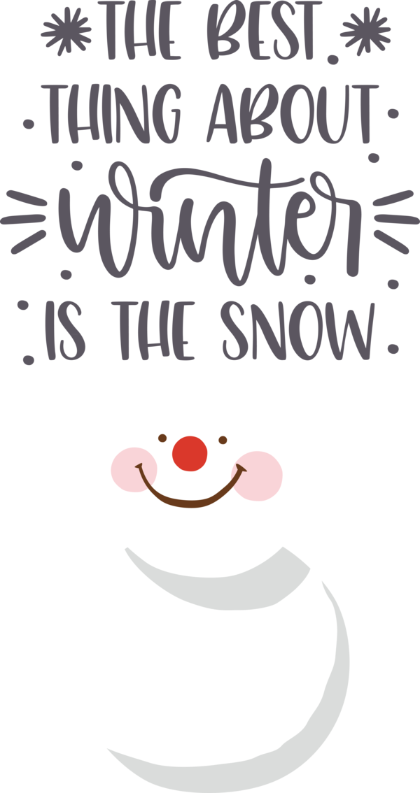 Transparent Christmas Cartoon Design Happiness for Hello Winter for Christmas