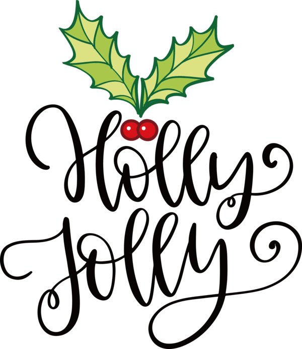 Transparent Christmas Floral design Leaf Design for Be Jolly for Christmas