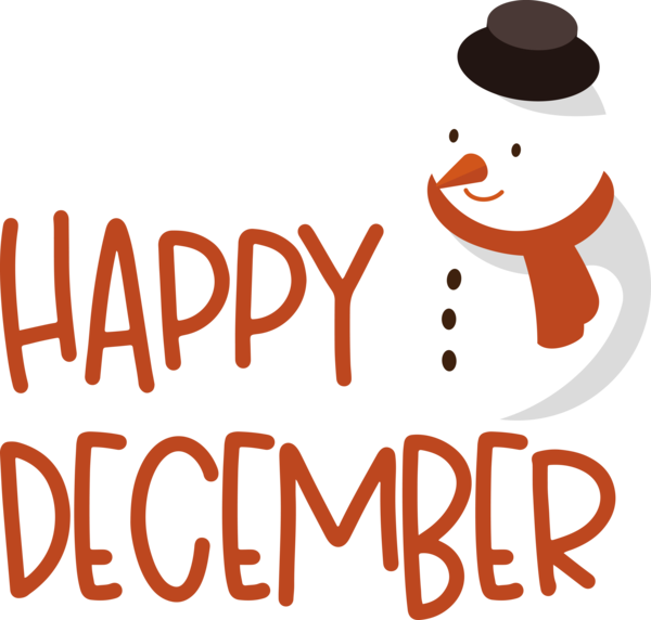 Transparent Christmas Logo Cartoon Happiness for Hello December for Christmas