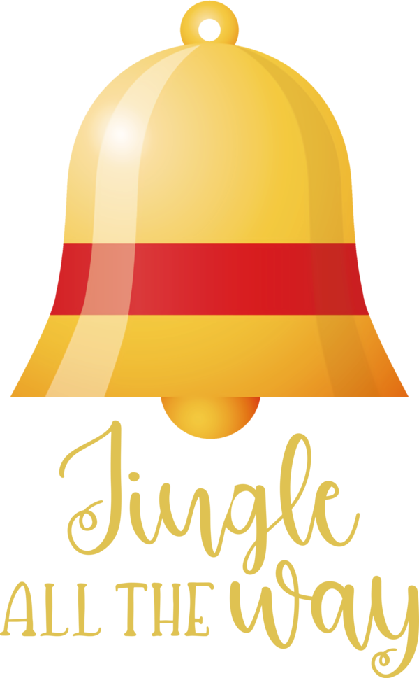 Transparent Christmas Logo Hat Yellow for Jingle Bells for Christmas