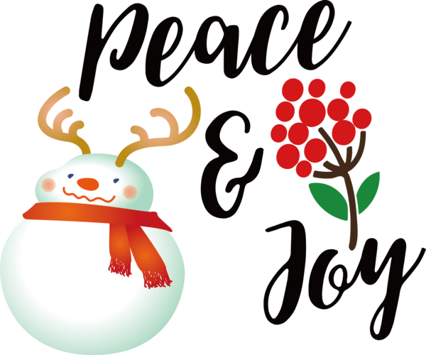 Transparent Christmas Rudolph Peace symbols Peace for Be Jolly for Christmas