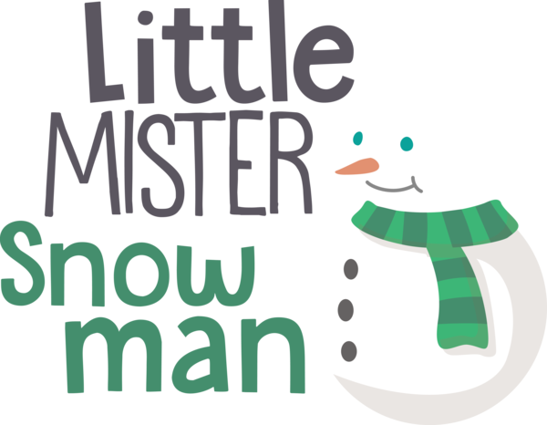 Transparent Christmas Logo Design Text for Snowman for Christmas