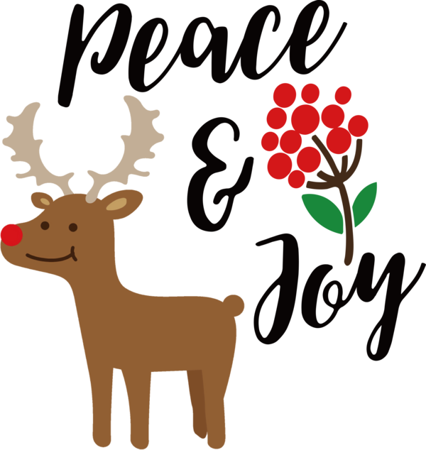 Transparent Christmas Peace symbols Icon Rudolph for Be Jolly for Christmas