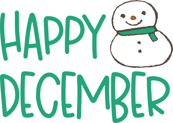 Transparent Christmas Logo Happiness Smile for Hello December for Christmas