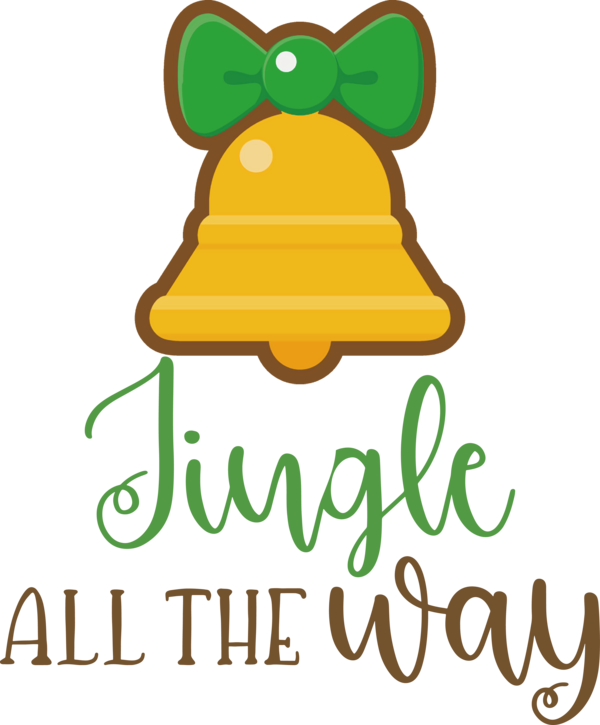 Transparent Christmas Logo Cartoon Green for Jingle Bells for Christmas
