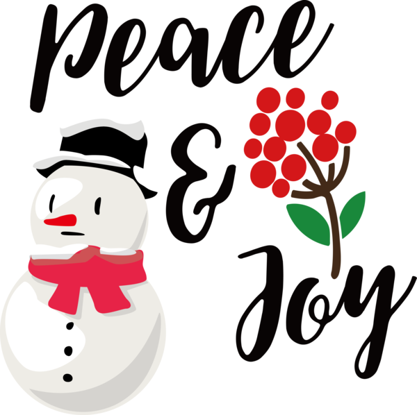 Transparent Christmas Cartoon Character Snowman for Be Jolly for Christmas