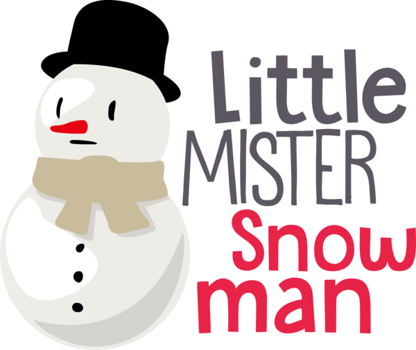 Transparent Christmas Cartoon Logo Smile for Snowman for Christmas